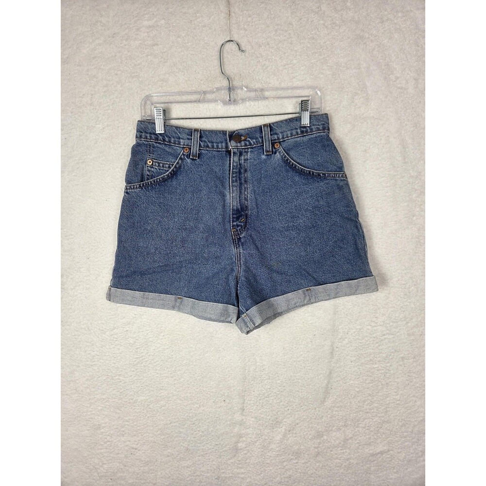 Vtg Levi’s‎ 954 Jean Shorts Womens 11 Jrs High Rise Cuffed 90’s Orange Tab Denim